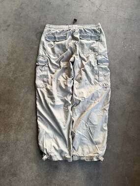Vintage GAP Y2K Fleece Lined Cargo Pants Baggy Tactical Khaki